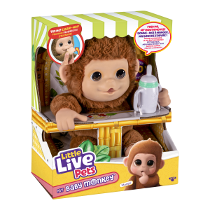LITTLE LIVE PETS interaktīva plīša Pērtiķēns - Image 1