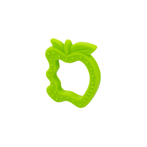 GILIGUMS Silikona zobgrauznis - Apple, 45568, green - Zaļa, 3+ mēneši - Image 1