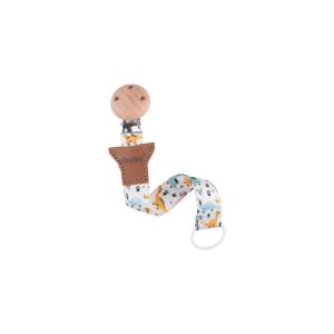 AKUKU mānekļu turētājs - lentīte ar koka klipsi, A0580, Dino - Image 1