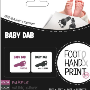 Baby Dab krāsa mazuļa pēdiņas/rociņas nospieduma izveidošanai 2gb,Purple/Grey - Image 1