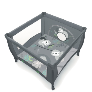 Baby Design ceļojuma gulta manēža PLAY 07/20 LIGHT GRAY - 100x100cm, Pelēka - Image 1
